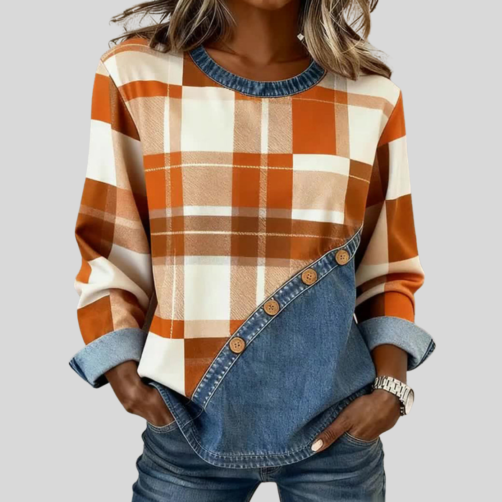 Faylen™ | Top Pullover Patchwork