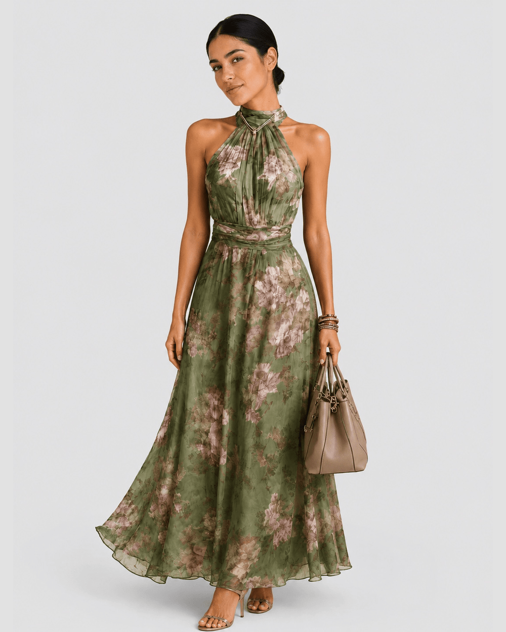 Livia - Elegant Floral Print Summer Dress