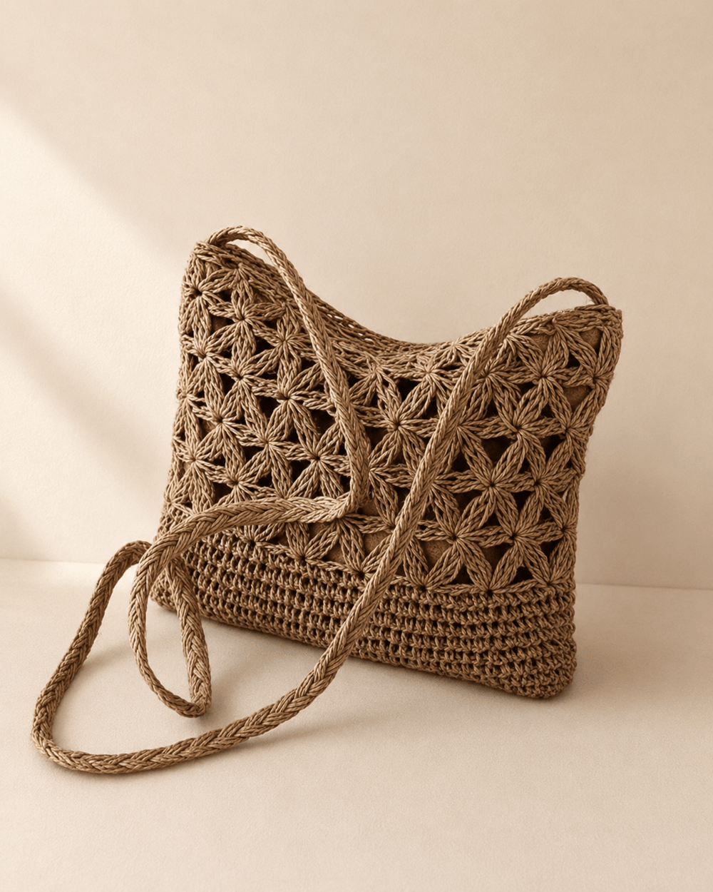Woven Straw Shoulder Bag