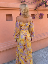 GRETA™ – ABITO LUNGO FLOREALE CON SCOLLO PROFONDO