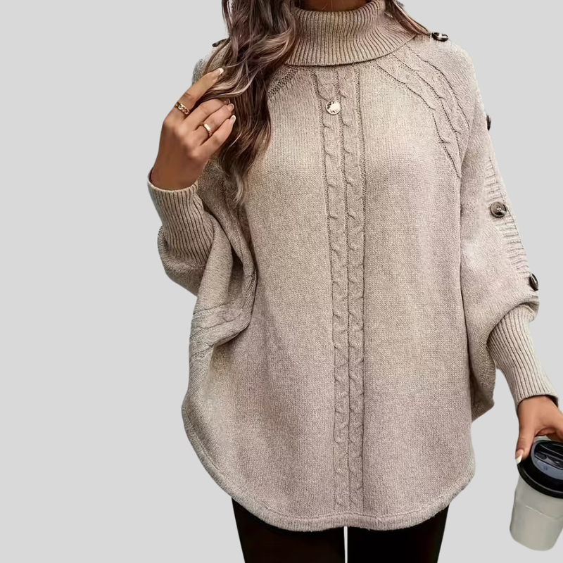 Norelle™ | Maglione a Collo Alto Lavorato a Trecce