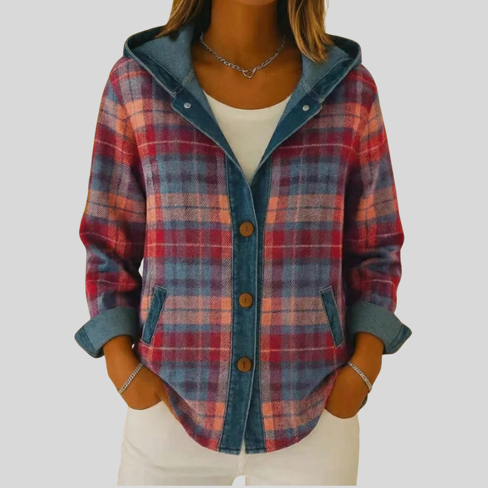 Kellaway™ | Shacket a Quadri con Cappuccio
