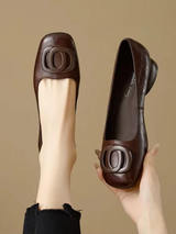 Chiara | Ballerine in Pelle Vegana con Puntera Quadrata