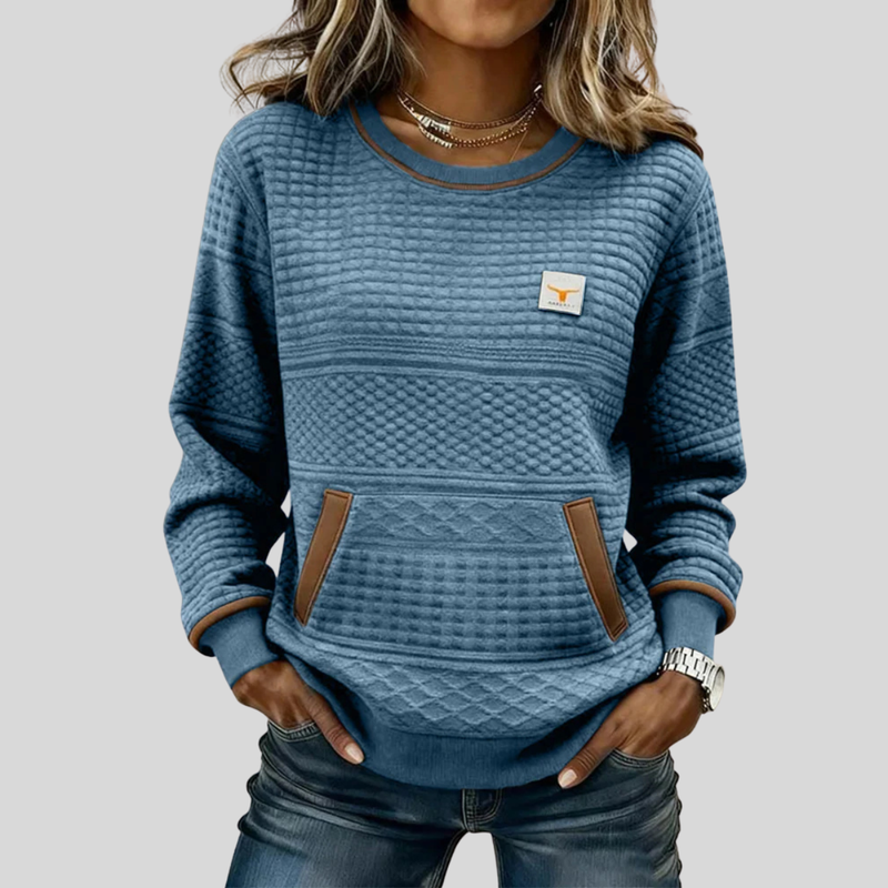 Noelle™ | Felpa Girocollo Color Block