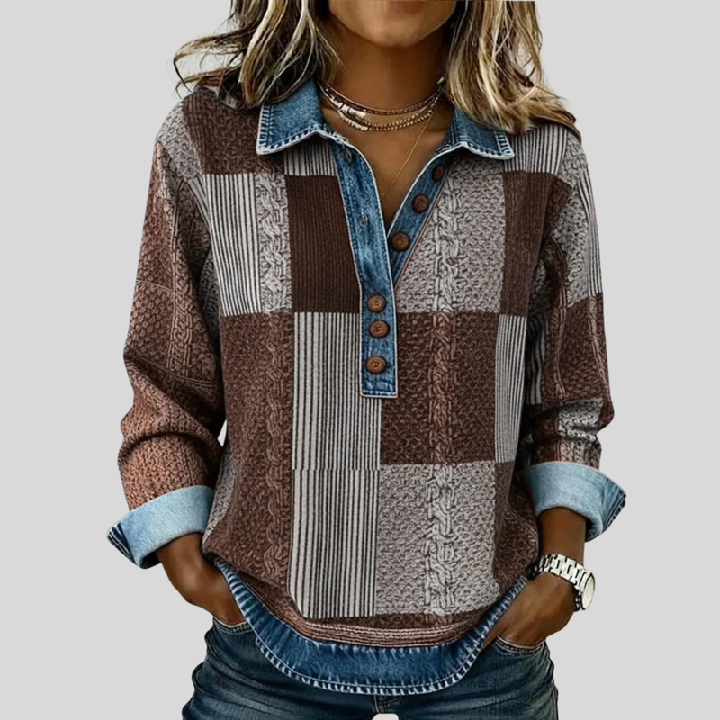 Meridell™ | Maglione con Stampa Color Block