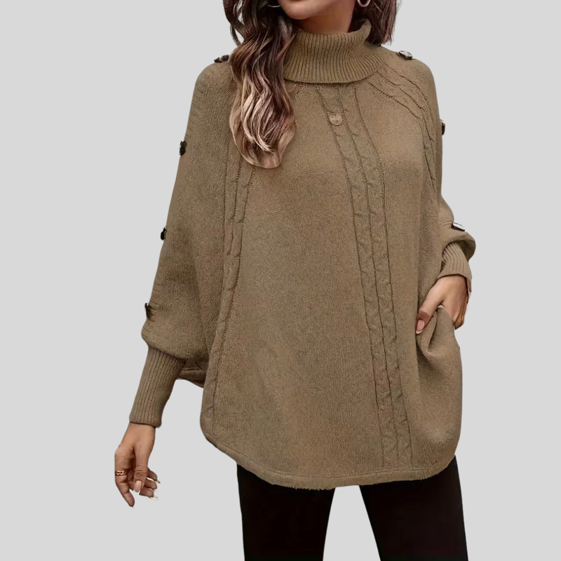 Norelle™ | Maglione a Collo Alto Lavorato a Trecce