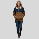 Alvette™ | Pullover con Collo Sherpa e Mezza Zip