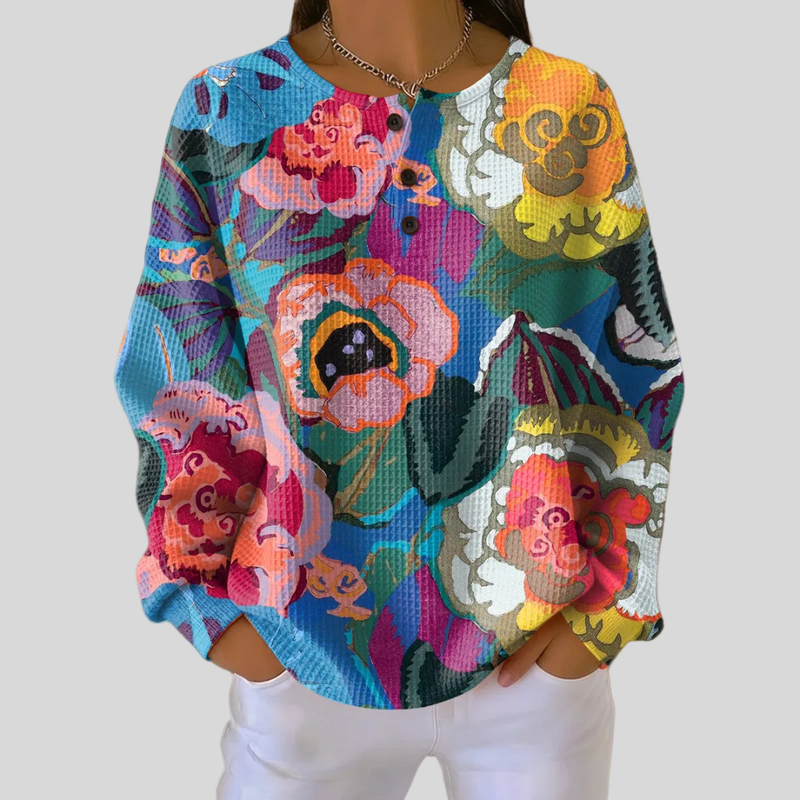Adorna™ | Felpa con Fiori Colorati