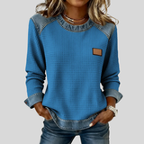 Delancine™ | Felpa Waffle con Design Patchwork