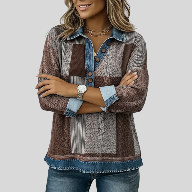 Meridell™ | Maglione con Stampa Color Block