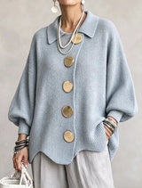Victoire | Cardigan oversize con grandi bottoni dorati