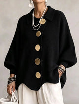 Victoire | Cardigan oversize con grandi bottoni dorati