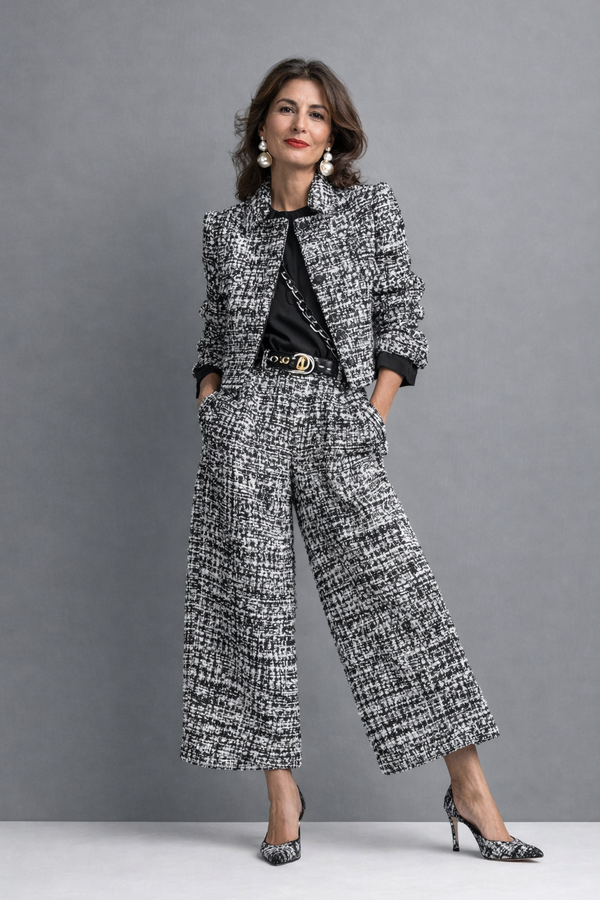 SPYCISŁAWA | Completo in tweed per le giornate fresche