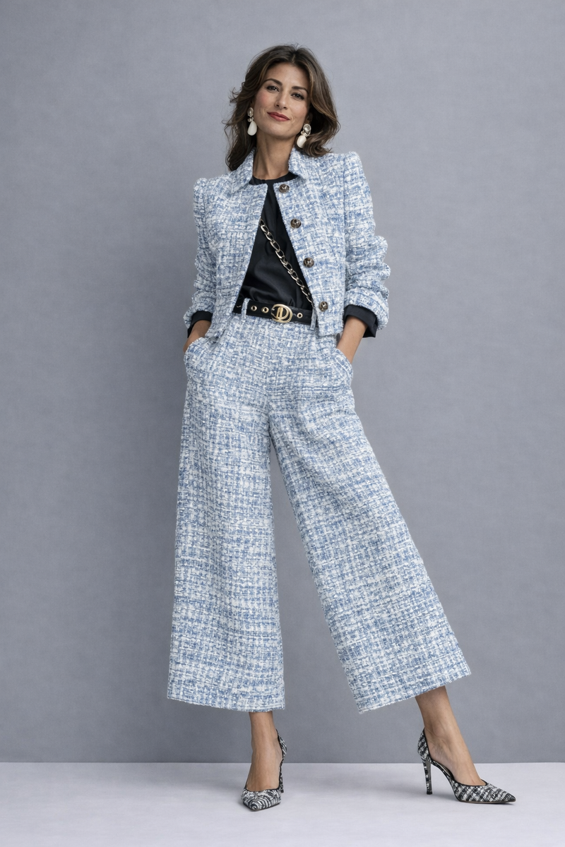 SPYCISŁAWA | Completo in tweed per le giornate fresche
