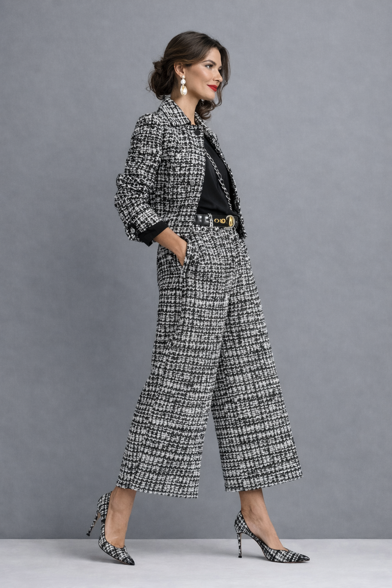 SPYCISŁAWA | Completo in tweed per le giornate fresche