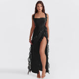 Talía | Maxi Dress with Ruffles and Slit