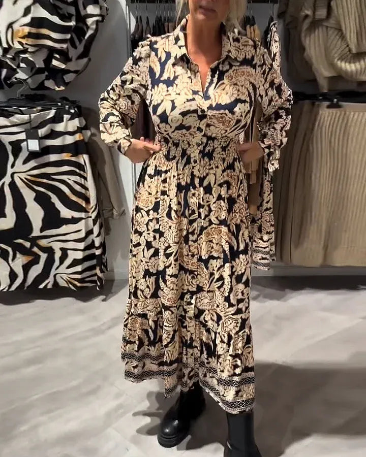 Abril | Vintage-Style Floral Shirt Dress