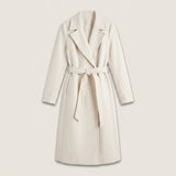 Cappotto Sciancrato con Rever e Cintura Annodata da Donna