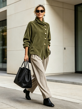 Cardigan Sandra verde oliva