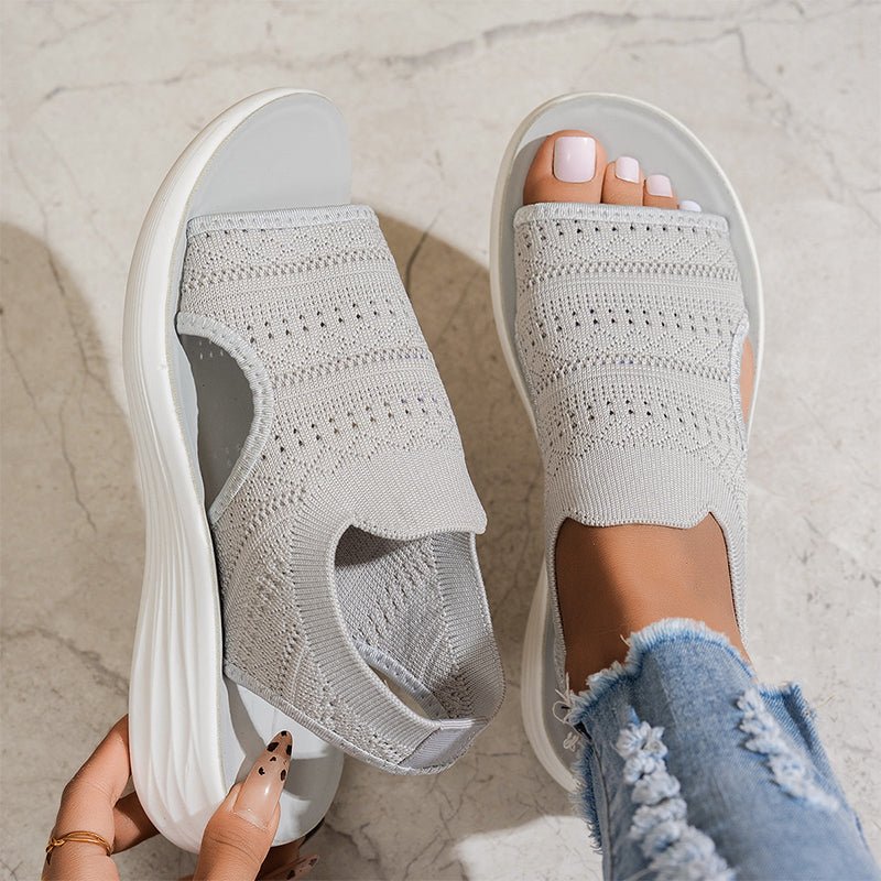 Zina | Women’s Breathable Knit Platform Sandals