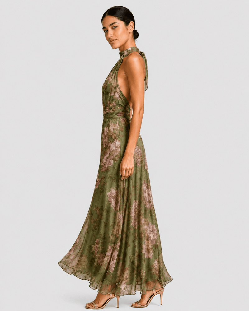 Livia - Elegant Floral Print Summer Dress