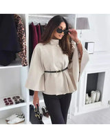Lea | Elegant Belted Jacket with Butterfly Sleeves