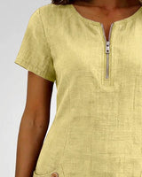 Camila Fashions® | Cotton Dress with Zip Pocket