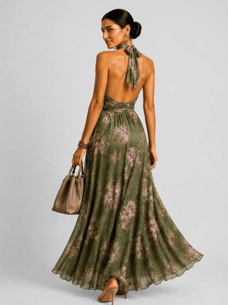 Livia - Elegant Floral Print Summer Dress