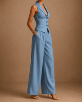 Ana | Women's Two-Piece Set with V-Neck and Buttons