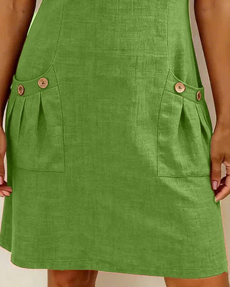 Camila Fashions® | Cotton Dress with Zip Pocket