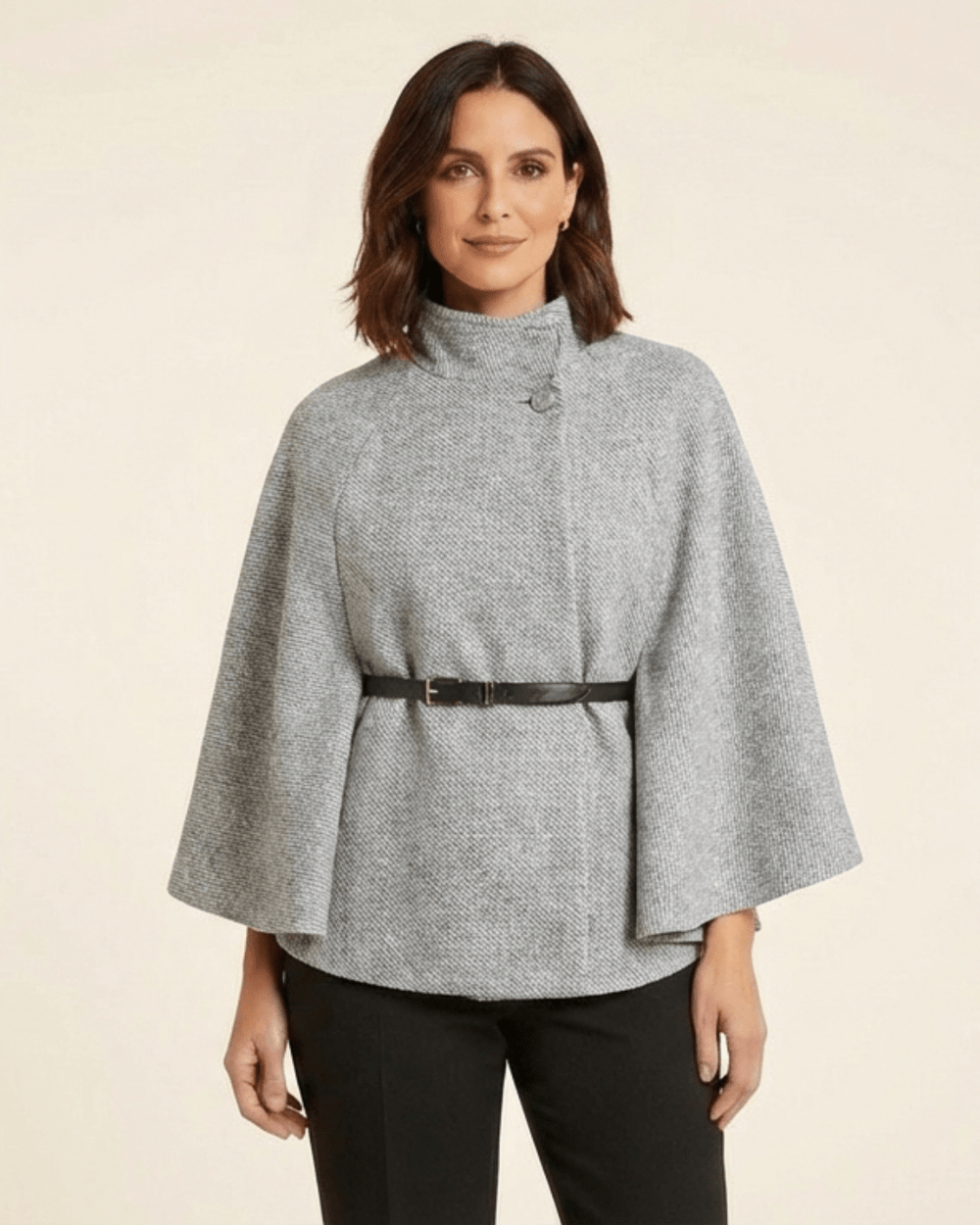 Lea | Elegant Belted Jacket with Butterfly Sleeves