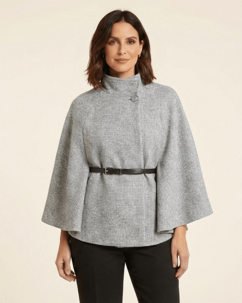 Lea | Elegant Belted Jacket with Butterfly Sleeves