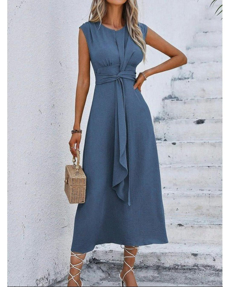 Eva - Elegant Sleeveless Dress with Adjustable Waist