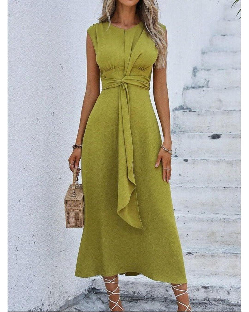 Eva - Elegant Sleeveless Dress with Adjustable Waist