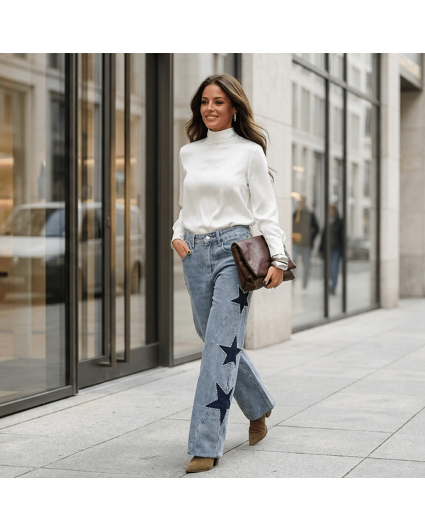 Vega | Straight-Leg Jeans with Stars
