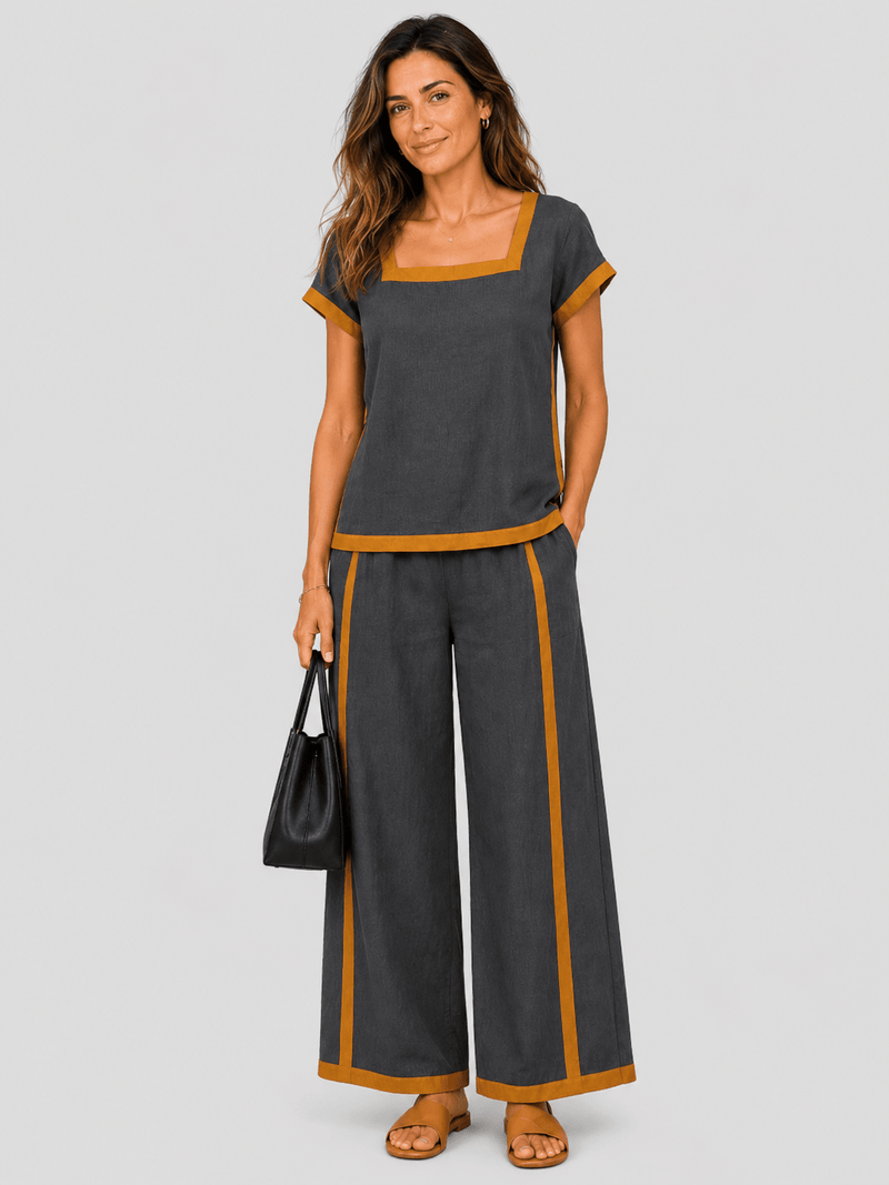 Serena - Elegant Two-Piece Linen Set