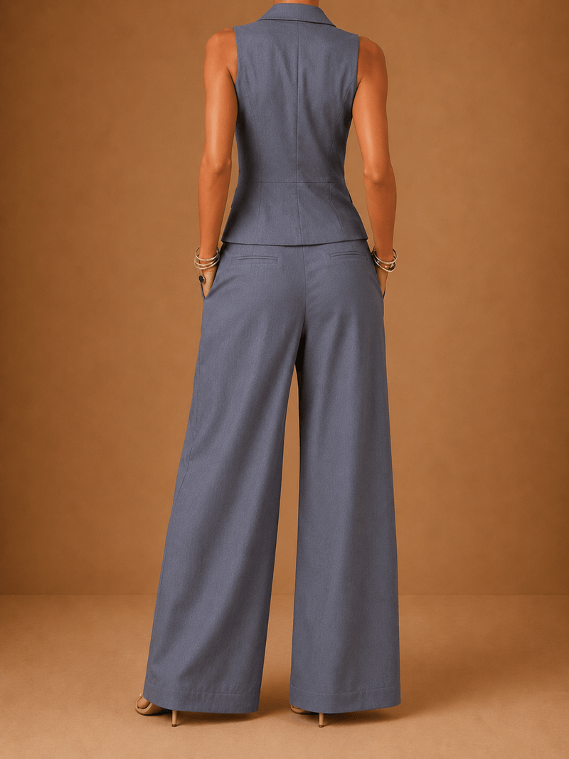 Ana | Women's Two-Piece Set with V-Neck and Buttons