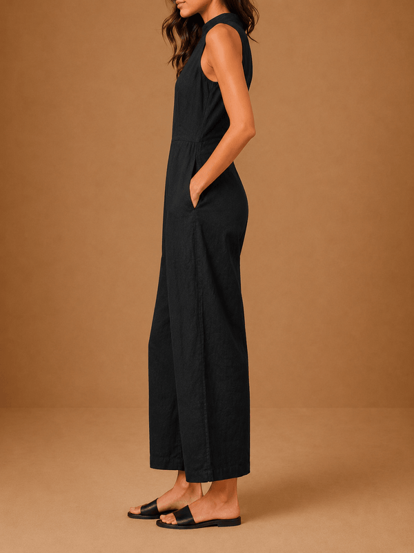 Julia | Sleeveless Linen Pinafore