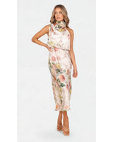 Lisa | Floral Halter Maxi Dress