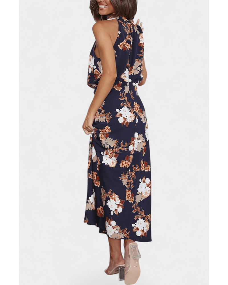 Lisa | Floral Halter Maxi Dress