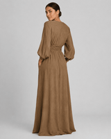 V-Neck Linen Maxi Dress