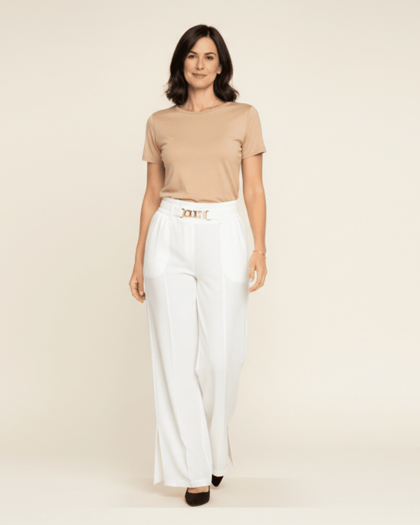 Siena – High-Waisted Wide-Leg Trousers with Belt Detail
