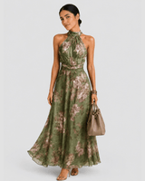 Livia - Elegant Floral Print Summer Dress