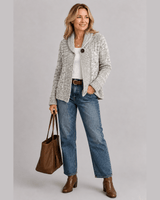 Modello a Maglia per Cardigan Chunky con Bottoni