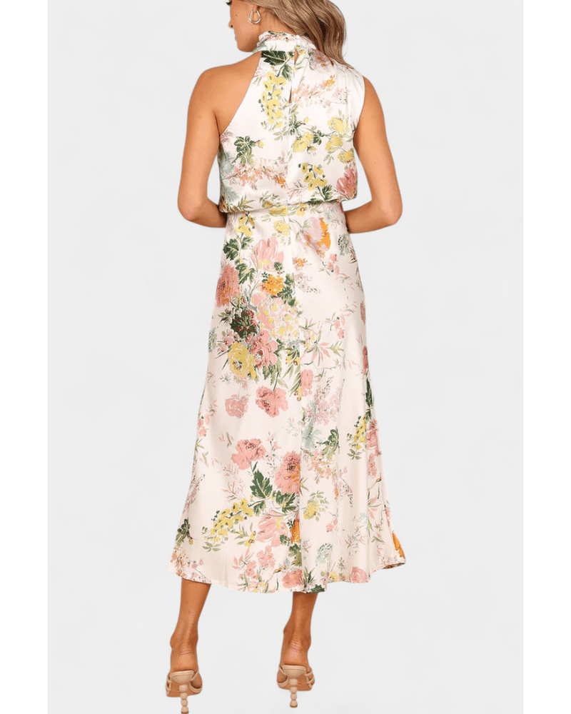 Lisa | Floral Halter Maxi Dress