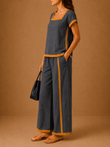 Serena - Elegant Two-Piece Linen Set