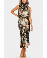 Lisa | Floral Halter Maxi Dress