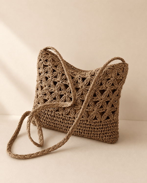 Woven Straw Shoulder Bag