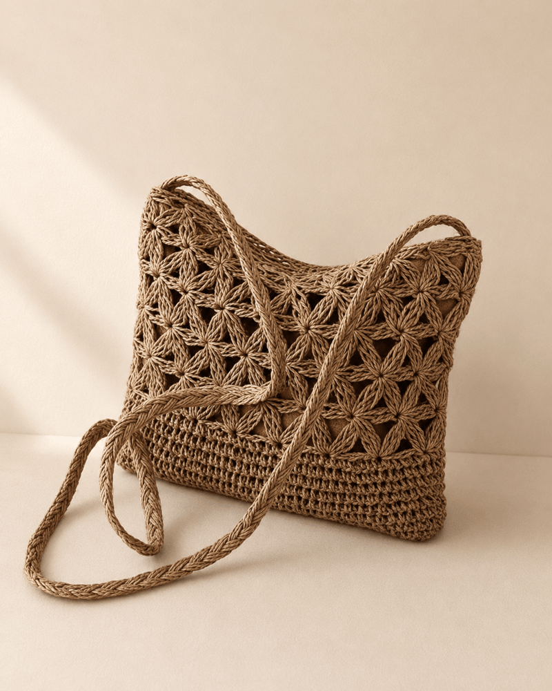 Woven Straw Shoulder Bag