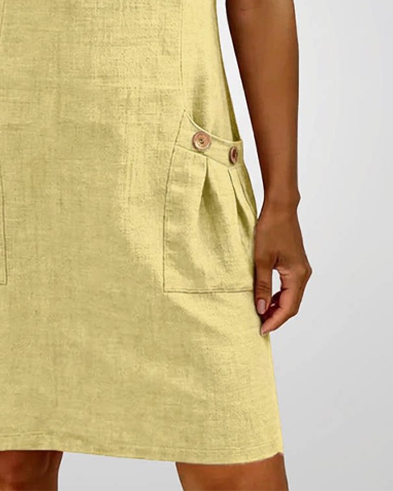 Camila Fashions® | Cotton Dress with Zip Pocket